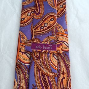 Italo Ferreti men's luxury  silk satin tie